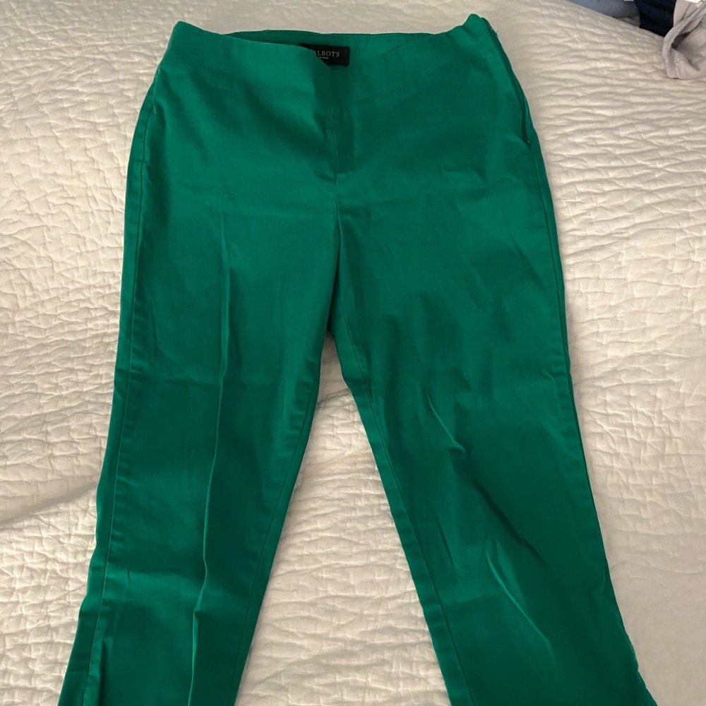 Talbots Vibrant Green Wide Leg Pants